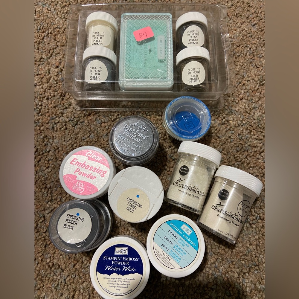 Huge lot Embossing powders for stamping projects
